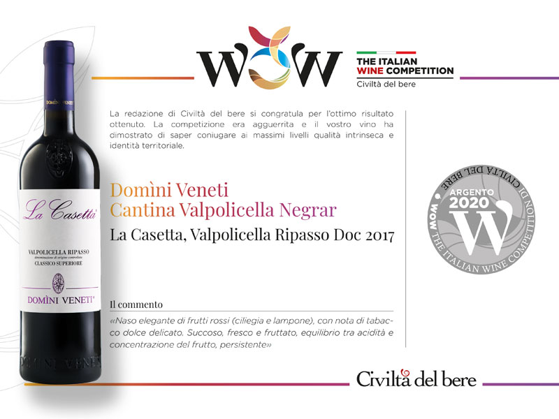 Le medaglie di WOW - The Italian Wine Competition 2020 per i vini Domini Veneti - 1